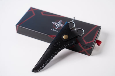 Sutori leather blade protector on scissors