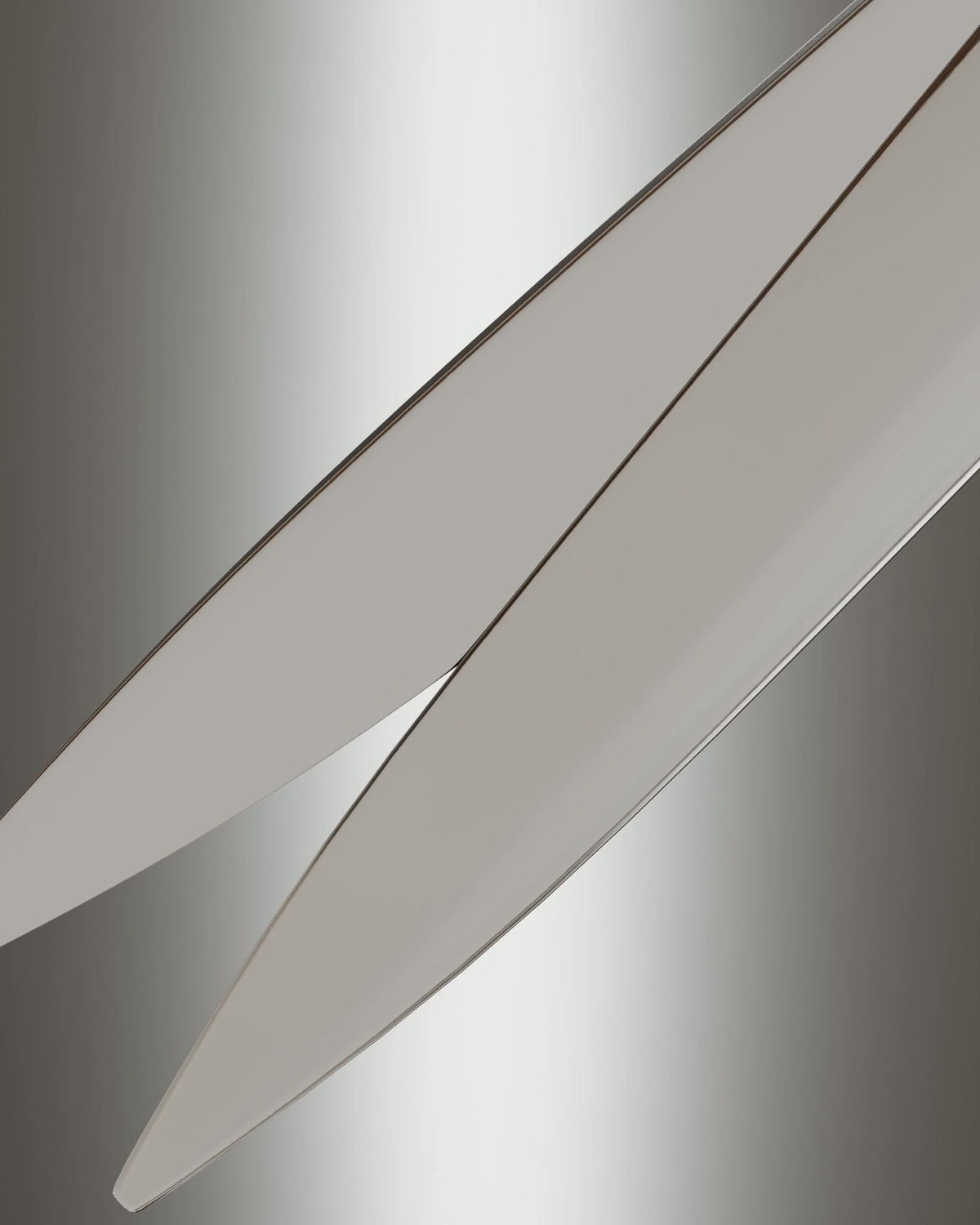 Shinobi blades with the convex edge catching the light